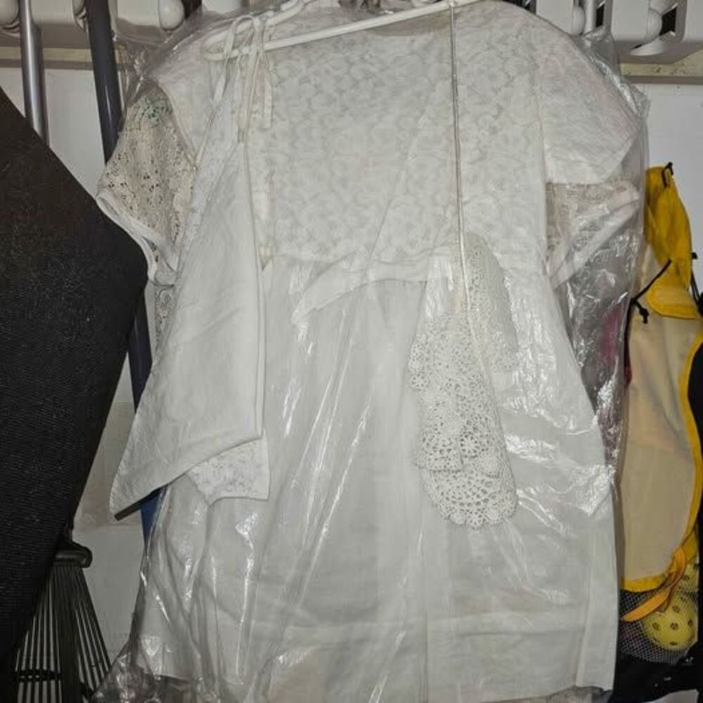 Vintage Lace Dresses, Linens, hand emboidered